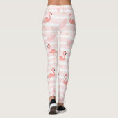 Süßer Rosa Flamingo Nahtloses Muster Leggings (Rückseite)