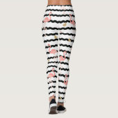 Süßer Rosa Flamingo Nahtloses Muster Leggings (Rückseite)