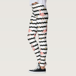 Süßer Rosa Flamingo Nahtloses Muster Leggings