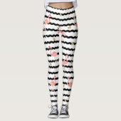 Süßer Rosa Flamingo Nahtloses Muster Leggings (Vorderseite)