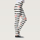 Süßer Rosa Flamingo Nahtloses Muster Leggings (Rechts)