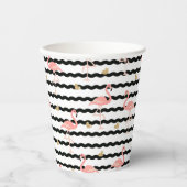 Süßer Rosa Flamingo Nahtloses Muster Pappbecher (Vorderseite)