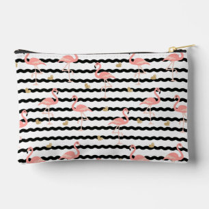 Süßer Rosa Flamingo Nahtloses Muster Zubehörtasche
