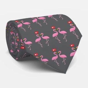 Süßer Rosa Flamingo wie Herz Krawatte