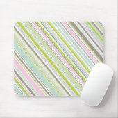 Süßer rosa Garten Stripes Spaß-Muster Mousepad (Mit Mouse)