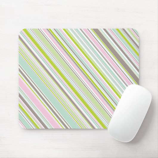 Süßer rosa Garten Stripes Spaß-Muster Mousepad (Mit Mouse)