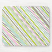 Süßer rosa Garten Stripes Spaß-Muster Mousepad (Vorne)