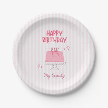 Süßer rosa Geburtstagskuchen "Alles Gute zum Gebur