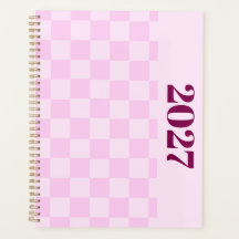 Süßer rosa Gingham 2027 Wochenplaner