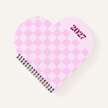 Süßer rosa Gingham 2027 Wochenplaner