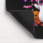 Süßer rosa Halloween-Geist - Lustiger Retro-Geist Mousepad (Ecke)