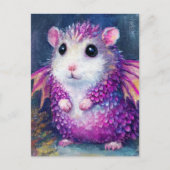Süßer Rosa Hamsterdrache Postkarte (Vorderseite)