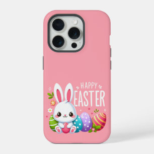 Süßer, rosa Happy Easter Hase  iPhone 15 Pro Hülle