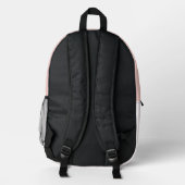 Süßer rosa Hase & Herz Muster Rucksack (Rückseite)