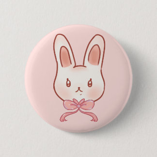 Süßer Rosa-Hasenband-Stift Button