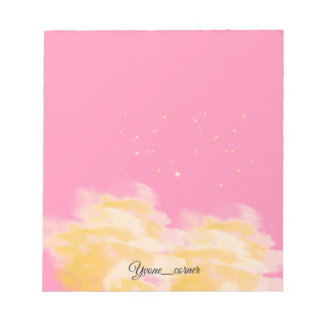 Süßer Rosa Himmel | Ästhetisches Wolken-Schreibhef Notizblock