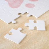 Süßer Rosa Hundemama-Foto-Name Puzzle (Seite)