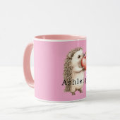 Süßer rosa Igel Herz Tier   Tasse (Vorderseite Links)