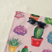 Süßer Rosa Kaktus Strandtuch (Beispiel)