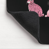 Süßer rosa karierter Leopard Blumen Frohe Ostern H Mousepad (Ecke)
