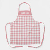 Süßer Rosa Karo Schürze (Vorderseite)