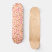Süßer Rosa Leopard Tierdruck Glam 1 Skateboard (Vorderseite)