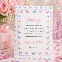 Süßer Rosa Lila Schmetterling 1. Geburtstag für Mä
