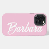 Süßer Rosa Mädchenname iPhone Hülle (Rückseite (Horizontal))