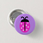 Süßer Rosa Marienkäfer Button (Vorne & Hinten)
