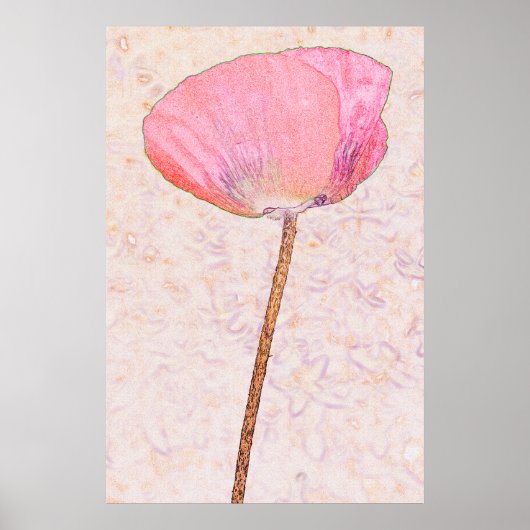 Süßer rosa Mohn ...poster Poster (Vorne)