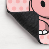 Süßer Rosa Nilpferd Mousepad (Ecke)