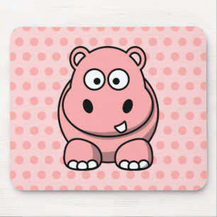 Süßer Rosa Nilpferd Mousepad
