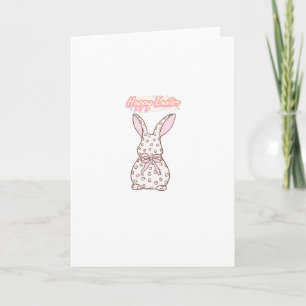 Süßer rosa Osterhase Karte