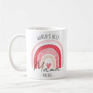 Süßer Rosa Regenbogen Weltbeste Mama Valentinstag Kaffeetasse