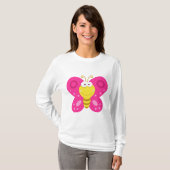 Süßer rosa Schmetterling T-Shirt (Vorne ganz)