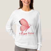 Süßer rosa Schmetterlingsdruck-Sweatshirt