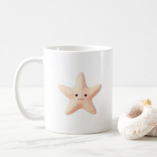 Süßer Rosa Seestern Kaffeetasse