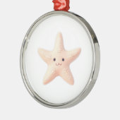 Süßer rosa Seestern Ornament Aus Metall (Links)