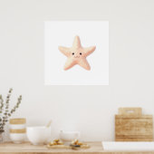Süßer Rosa Seestern Poster (Küche)