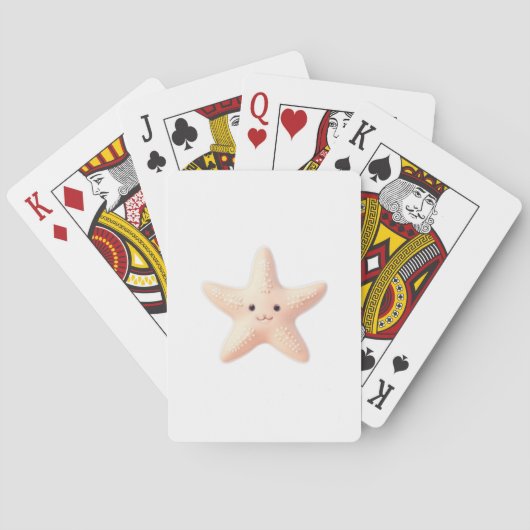 Süßer Rosa Seestern Spielkarten (Rückseite)