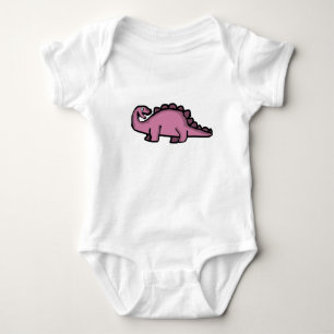 Süßer rosa Stegosaurus-Dinosaurier Baby Strampler