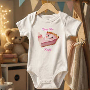 Süßer Rosa-Torte-und-Flasche-Säuglings-Body Baby Strampler