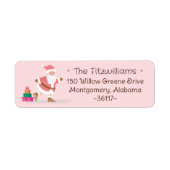Süßer rosa Weihnachtsmann beim Eislaufen (Vorne)