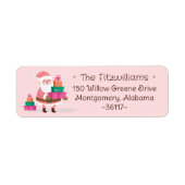 Süßer rosa Weihnachtsmann mit Geschenken (Vorne)