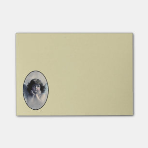 Süßer rosiger Vintage-Engel in Wolken Post-it Klebezettel