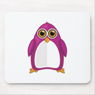 Süßer Rot-Violetter Pinguin Kawaii Cartoon Große A Mousepad