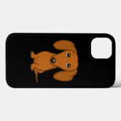 Süßer roter Dachshund | Lustiger Cartoon-Wiener-Hu Case-Mate iPhone Hülle (Rückseite (Horizontal))