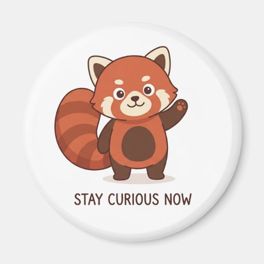 Süßer roter Panda als inspirierender Magnet (Vorne)
