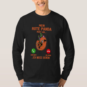 Süßer Roter Panda Asien-Panda Dame Wärter Biologe T-Shirt