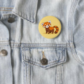 Süßer Roter Panda auf Gelb Button (Beispiel)